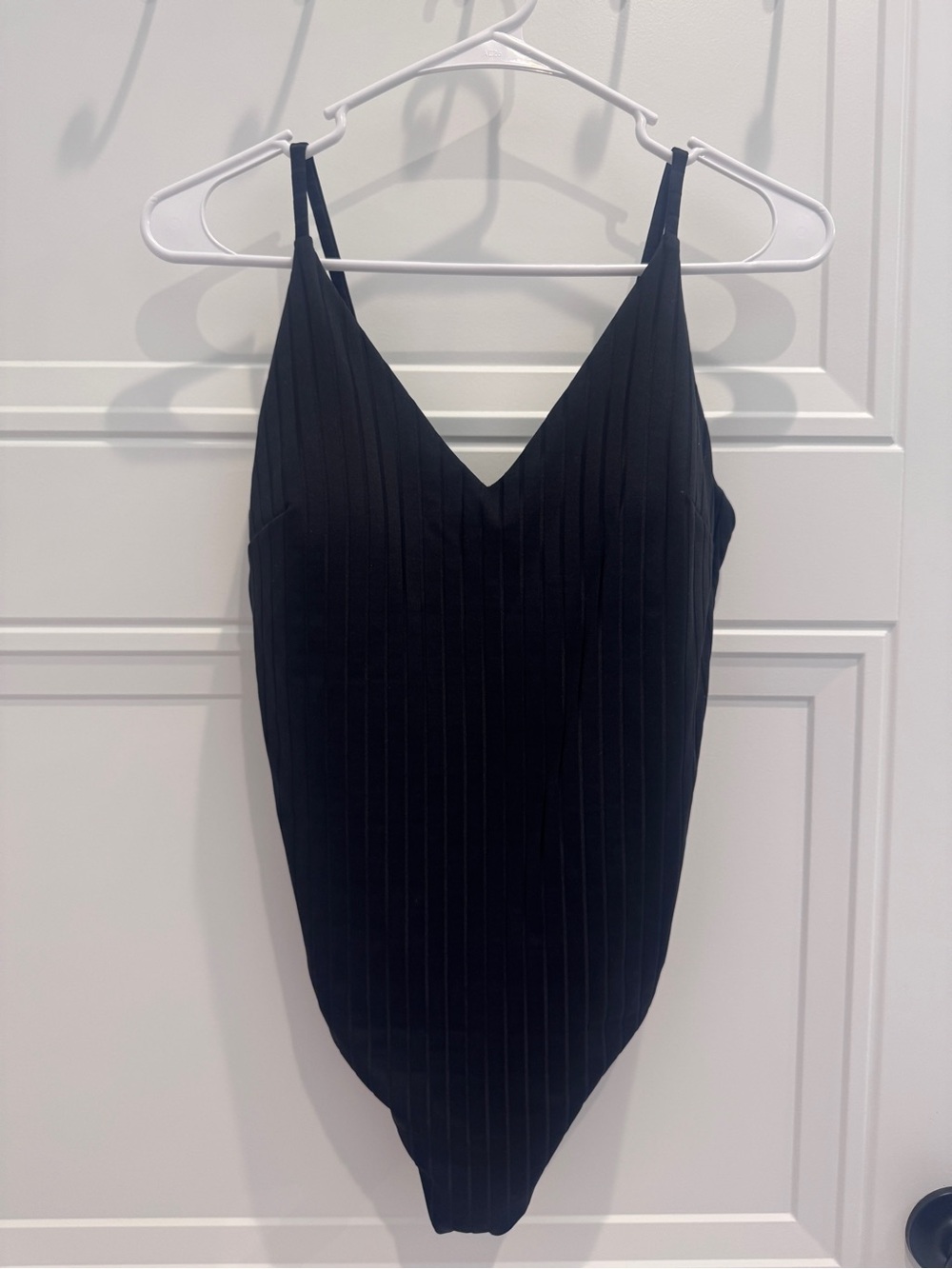 Lululemon V-Neck One-Piece Black Swimsuit Large